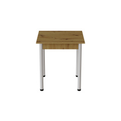 Стіл кухонний Ferrum-decor Агата 75x70x70 Білий ДСП Дуб Артізан 16мм (AGA0034) Суми