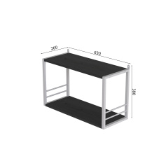 Книжкова полиця універсальна Ferrum-decor Стім 1 38x63x26 білий ДСП Сосна Кембра 16мм (XK00030) Киев