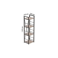 Етажерка Ferrum-decor Конект 120x34x28 см Дуб Сан-Маріно (XK00236) Луцк
