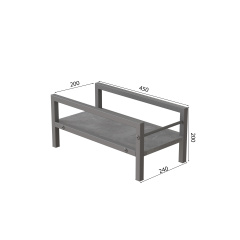 Підставка для системного блоку Ferrum-decor Нікі 21x24x45 Сірий ДСП Бетон 16мм (NIK0021) Львів