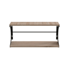 Полиця настінна Ferrum-decor Букін 330x500x240 метал Чорний ДСП Дуб Сан-Маріно 16 мм (BUK0002) Курінь