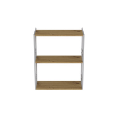 Книжкова полиця універсальна Ferrum-decor Стім 2 74x63x26 білий ДСП Дуб Артізан 16мм (XK00045) Київ