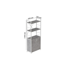 Етажерка 3/60 Ferrum-decor Серії Конект із тумбою 144x60x28 Білий ДСП Бетон (FD1034) Херсон