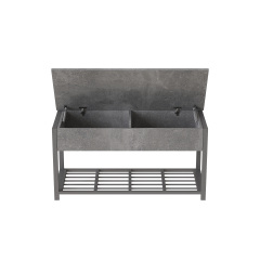 Банкетка із ящиком Ferrum-decor Дрейк 1 550x1000x400 метал Сірий ДСП Бетон 16 мм (DRE0021) Тернопіль