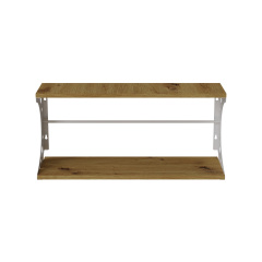 Полиця настінна Ferrum-decor Букін 330x500x240 метал Білий ДСП Дуб Артізан 16 мм (BUK0013) Косів
