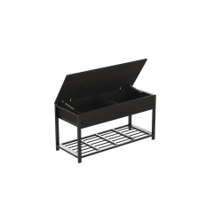 Банкетка з ящиком Ferrum-decor Дрейк 1 550x1000x400 метал Чорний ДСП Сосна Кембра 16 мм (DRE0003) Братское