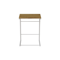 Столик приставной Терри Ferrum-decor 650x440x330 Белый металл ДСП Дуб Артизан 16 мм (TERR013) Переяслав-Хмельницький