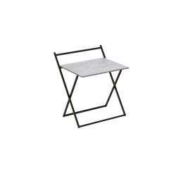 Стол трансформер Компакт 1 Ferrum-decor 750x790x720 Черный металл ДСП Бетон 16 мм (KOM107) Киев