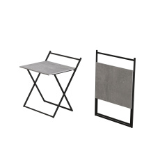 Стол трансформер Компакт 1 Ferrum-decor 750x790x720 Черный металл ДСП Бетон 16 мм (KOM107) Киев