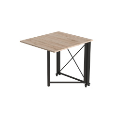 Стол-книжка трансформер Орион 1 Ferrum-decor 750x810x730 Черный металл ДСП Дуб Сан-Марино 16 мм (ORI102) Хмельник