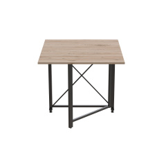Стол-книжка трансформер Орион 1 Ferrum-decor 750x810x730 Черный металл ДСП Дуб Сан-Марино 16 мм (ORI102) Хмельник
