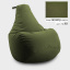 Безкаркасне крісло мішок груша Coolki XL 85x105 Хакі (Оксфорд 600D PU) Городок