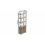 Етажерка 4/60 Ferrum-decor Серії Конект з тумбою 179x60x28 Чорний ДСП Дуб Сан-Маріно (FD1064) Киев