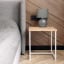Журнальний стіл Adore Décor Квадро S Квадратний 40х40х43 см Білий/Дуб Ладан