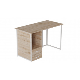 Компьютерный стол Ferrum-decor Отто 75x140x70 белый ДСП Дуб Сан-Марино 32мм