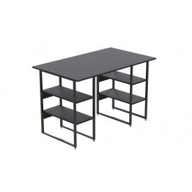 Компьютерный стол Ferrum-decor Карэн 75x140x70 черный ДСП Сосна Кембра 16мм