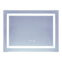 Зеркало Mixxus Warm MR02-80x60 (часы, LED-подсветка, антизапотевание) (MI6004) Херсон