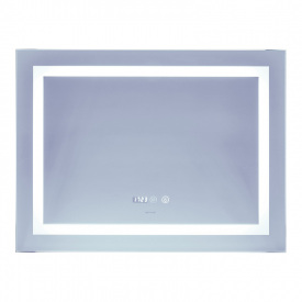 Зеркало Mixxus Warm MR02-80x60 (часы, LED-подсветка, антизапотевание) (MI6004)