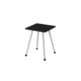 Табурет кухонный Ferrum-decor 430x320x320 Белый металл ДСП Сосна Кембра 16 мм (TAB010)