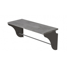 Настінна полиця Ferrum-decor Комфі 260x700x240 метал Сірий ДСП Бетон 16 мм (KOM0063)