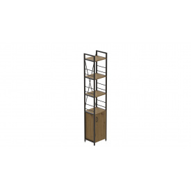 Этажерка 4/34 Ferrum-decor Серии Конект с тумбой 179x34x28 Черный ДСП Артизан (FD1047)