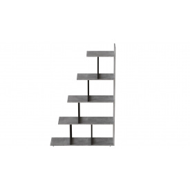 Этажерка Ferrum-decor Стелла 1600x1020x300 Черный металл ДСП Бетон (STEL007)