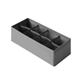 Органайзер 32×16×10 см на 8 відділень для зберігання нижньої білизни Темно-сірий (8SS) Текстиль М