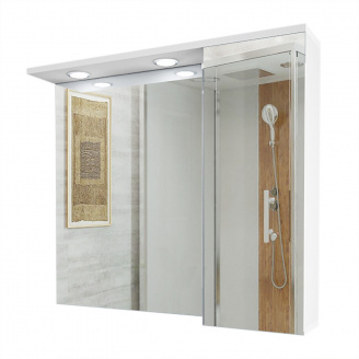 Зеркальный шкаф в ванную комнату Tobi Sho 80-SZ с подсветкой 700х800х150 мм
