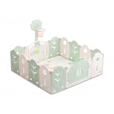 Манеж BabyPlayPen "Магической лес" встроенное баскетбольное кольцо 165*165*62 Оливковый