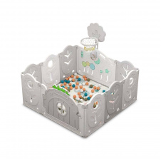 Манеж BabyPlayPen "Магической лес" баскетбольное кольцо 123*123*62 Серый