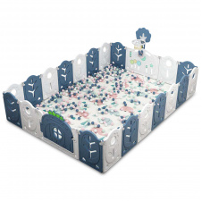 Манеж BabyPlayPen "Магической лес" встроенное баскетбольное кольцо 205*285*62 Синий