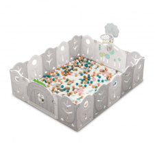 Манеж BabyPlayPen "Магической лес" встроенное баскетбольное кольцо 165*205*62 Серый