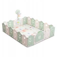 Манеж BabyPlayPen "Магической лес" встроенное баскетбольное кольцо 205*246*62 Оливковый