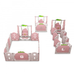 Манеж BabyPlayPen "Магической лес" встроенное баскетбольное кольцо 205*246*62 см Розовый Долина