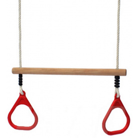 Гимнастическая трапеция с треугольными кольцами для игровой площадки красный KBT BT187340