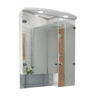 Дзеркальна шафа у ванну кімнату Tobi Sho 750-S з підсвіткою 752х600х125 мм