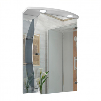 Зеркальный шкаф в ванную комнату Tobi Sho 557-N с подсветкой 770х550х125 мм