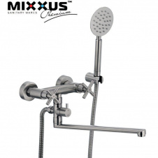 Смеситель для ванны длинный нос Mixxus DVE (Chr-006), Польша (нержавеющая сталь)