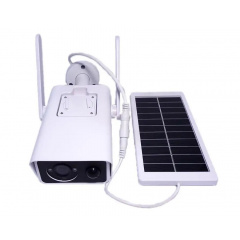 IP камера відеоспостереження RIAS X1 (iCSee APP) Wi-Fi 2MP вулична із сонячною панеллю White (3_02397) Королево