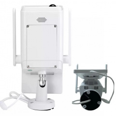 IP камера відеоспостереження RIAS X1 (iCSee APP) Wi-Fi 2MP вулична із сонячною панеллю White (3_02397) Королево