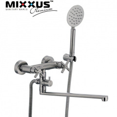 Смеситель для ванны длинный нос Mixxus DVE (Chr-006), Польша (нержавеющая сталь) Запоріжжя