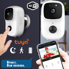 Домофон з двостороннім зв'язком Smart Pro WiFi Smart Doorbell Tuya виявлення руху та робота через програму Бердичев