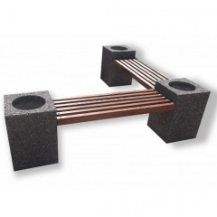 Скамейка уличная, лавочка «Цветник» угловая Владимир-Волынский