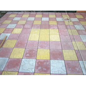 Тротуарная плитка Тучка 300х300х30 мм Коричневый