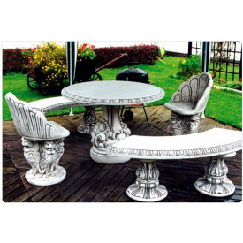 Стол бетонный «Барокко» Черный