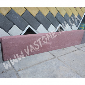 Поребрик тротуарный шип-паз (1000х200х50 мм) Красный