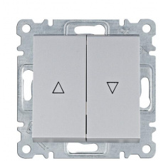 Вимикач для жалюзі Hager WL0322 Lumina 10АХ/230В (сріблястий)