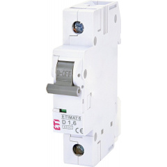 Автоматичний вимикач ETI 002161507 ETIMAT 6 1p D 1.6A (6kA) Миколаїв