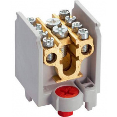 Клема Hager K65 1-полюсна 4 відведення перетину до 16/25мм² розмір 40x44x440мм Ізмаїл
