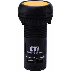 Моноблочна втоплена кнопка ETI 004771472 ECF-11-Y (1NO+1NC жовта) Київ